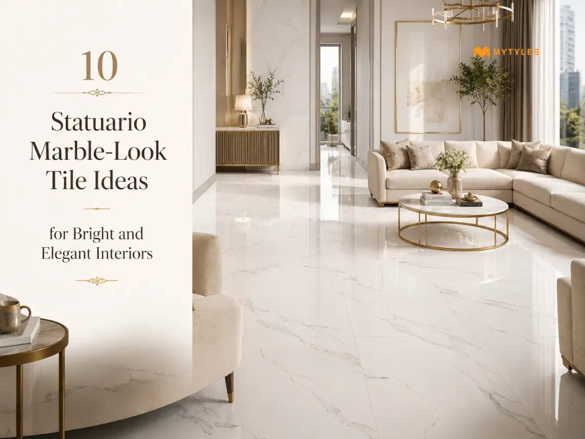 10 Statuario Marble-Look Tile Ideas for Bright and Elegant Interiors